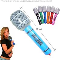 Ensemble de jouets gonflables Rock Star pour fêtes - Guitare, microphone, lunettes de soleil, saxophone et clavier de piano gonflables, ballons années 90