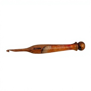 Wooden & Resin Colorful Fashion <b>Crochet</b> <b>Hook</b> Needles <b>Set</b> 20cm 3mm Convenient for Hand Knitting and <b>Crochet</b> DIY Crafts - Product Image 4