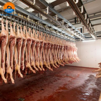 Systèmes de rails à viande à double voie, installation facile, équipement d'abattage de porcs, rail de suspension double pour 100 têtes de porcs