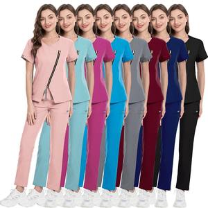 Nouvel ensemble de blouses d'infirmière en polyester et élasthanne, uniforme médical pour femmes, vêtements de travail doux et respirants pour infirmières et médecins en milieu hospitalier - Product Image 6