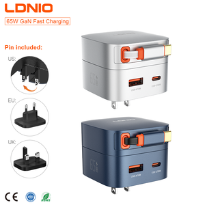 <span class=keywords><strong>Chargeur</strong></span> <span class=keywords><strong>rapide</strong></span> tout-en-un LDNIO Q10 <span class=keywords><strong>65W</strong></span> GaN avec câble rétractable de 80 cm, multi-ports pour téléphones, ordinateurs portables, tablettes, <span class=keywords><strong>chargeur</strong></span> <span class=keywords><strong>rapide</strong></span> de voyage - Product Image 1