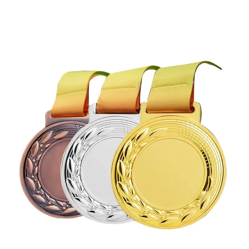 Pabrik kustom pelanggan desain perak emas berlapis Medali dibuat penghargaan logam olahraga kosong piala medali seni bela diri