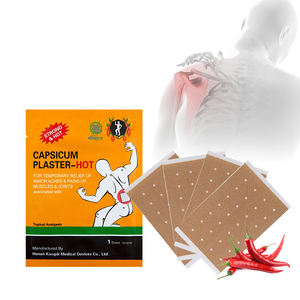 Yeso analgésico de fábrica OEM, adhesivo poroso caliente, yeso de capsaicina, paquete de calor de Belladona, parche para el dolor de Capsicum herbal - Product Image 2