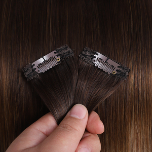 Nouvelle Arrivée Extensions de Cheveux Humains Remy Double Drawn de Haute Qualité à Clipser pour Femme Blanche - Product Image 2