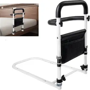 Bed Rail For Elderly Adults Safety Assist Handlebar For Bed With Storage Bag Bed Assist Grab Bar Handle Helps Getting In And Out