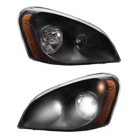 Pour Freightliner Cascadia 2008-2017, ensemble de phares noirs, remplacement de phare avant pour camion lourd