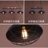 Prix usine Style industriel Snooker Billard Table Lumières Fer Pendentif Lampe Lustre pour Table De Billard