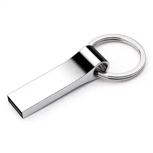 Mini Kim Loại Keychain Flash Drive Pendrive Usb Stick Biểu Tượng Tùy Chỉnh Keyring 2.0 3.0 4 Gb 8Gb 16Gb 32Gb 64 Gb