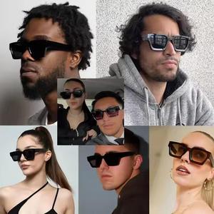Gafas de sol cuadradas gruesas italianas con logotipo personalizado para hombre 2025, gafas de sol personalizadas de fábrica al por mayor - Product Image 4