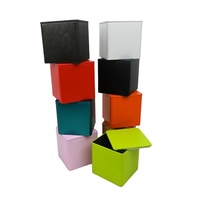 Boîte de rangement en métal pour thé et café de qualité supérieure, carrée, avec couvercle, emballage personnalisé imprimé