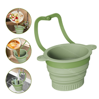 Panier égouttoir suspendu en silicone pour évier, à poser sur robinet, pour récupération des déchets alimentaires, bac à déchets d'angle pour les restes de nourriture