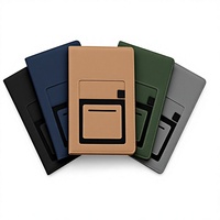 Carnet de notes personnalisé de haute qualité avec poche pour téléphone, en cuir PU, pour le bureau et les affaires