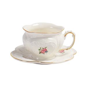 Juego de té de porcelana con patrón de flores europeas Juego de té de cerámica promocional con caja de regalo - Product Image 3