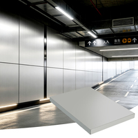 Revêtement mural de parking souterrain brossé résistant aux rayures, panneaux muraux en nid d'abeille en acier inoxydable et aluminium, produit de fabrication industrielle