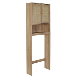 <span class=keywords><strong>Mobile</strong></span> Bagno a <span class=keywords><strong>Doppia</strong></span> <span class=keywords><strong>Anta</strong></span> in Legno Naturale 60x22x170cm, in Truciolato con Finitura in Melaminico Effetto Rattan - Product Image 1