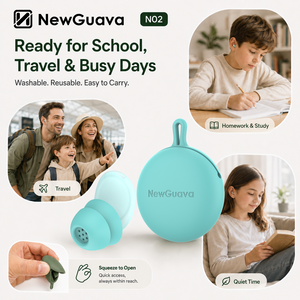 Bouchons d'oreilles pour enfants, sommeil paisible, ajustement confortable et compact, réutilisables, réduction du bruit, pour l'école, les voyages et le sommeil sur le <span class=keywords><strong>côté</strong></span> - Product Image 5