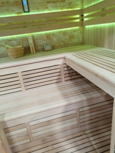 <span class=keywords><strong>Prix</strong></span> de gros d'usine 6 personnes éclairage LED en <span class=keywords><strong>bois</strong></span> de pruche canadien salle de sauna intérieur sec - Product Image 5