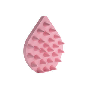 Brosse à cheveux double usage en silicone, design goutte d'eau, pour utilisation sur cheveux secs et mouillés, peigne massant solide pour le nettoyage de la tête, outil de lavage des cheveux - Product Image 1