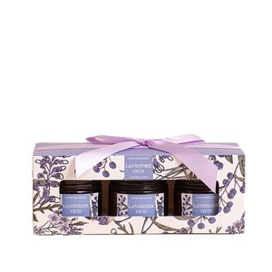 LANJO Scented Candle Set 3 Pcs Glass Jar Soy Wax Aromatherapy Candles <b>Floral</b> <b>Box</b> Packaging For Relaxation Spa Home Bedroom Hotel - Product Image 4