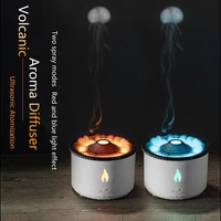 Diffuseur d'huiles essentielles à effet de flamme volcanique, humidificateur aromatique 360 ml, portable, de table, électrique, ultrasonique, en plastique