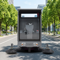 Balayeuse de voirie électrique autoportée, aspirateur de sol haute puissance, conception à double bac à poussière, alimentée par batterie à énergie nouvelle