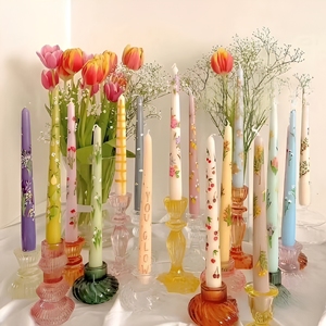 <span class=keywords><strong>Velas</strong></span> Cónicas de 10 Pulgadas, Paquete de 4, Color Naranja, Sin Aroma, Sin Humo, Duración de 8 Horas, <span class=keywords><strong>Velas</strong></span> para Boda, Decoración de Mesa - Product Image 6