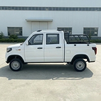 Mini camionnette électrique 4 places, double cabine, fourgonnette de passagers et de marchandises avec benne ouverte pour usage agricole et domestique