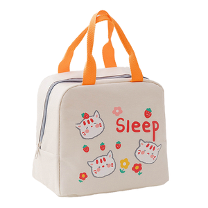 Sac à déjeuner léger en tissu Oxford pour enfants, doublure en PEVA, sac isotherme réutilisable avec fermeture éclair, vente en gros OEM - Product Image 1