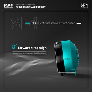 Ventilateur extracteur de fumée miniature RF4 RF-SF4, absorbeur de fumée portable, élimine la fumée de colophane et de <span class=keywords><strong>flux</strong></span> <span class=keywords><strong>pour</strong></span> la réparation de circuits imprimés/cartes mères, <span class=keywords><strong>micro</strong></span>-<span class=keywords><strong>soudure</strong></span> - Product Image 5