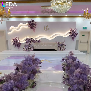 LEDA Nouveau Design Chic Toile de Fond Lumineuse en Acrylique Blanc Effet Vague pour Mariage, Événement, Fête, Décoration de Scène - Product Image 3