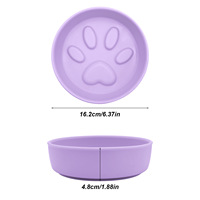 Bol à alimentation lente en silicone avec ventouse, anti-dérapant, anti-renversement, anti-étouffement, pour chiens et chats, facile à nettoyer