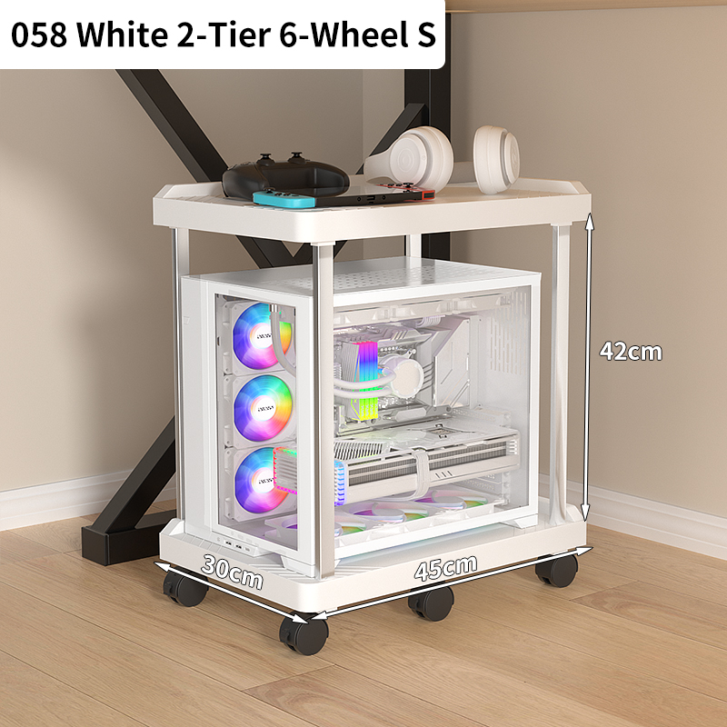 058 B-013 White 57cm 2 Layers 6 Wheel