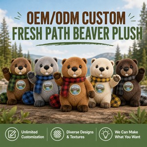 <span class=keywords><strong>Porte</strong></span>-clés Mascotte en Peluche Castor Personnalisé OEM ODM, Cadeau Promotionnel du Nouvel An, Logo CPC, Personnage Original, Jouet Doux - Product Image 2