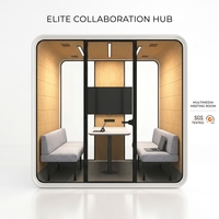 Cabine téléphonique de bureau, Pod multimédia, Suite exécutive, Espace de travail isolé, Salle de réunion insonorisée pour 4 personnes, Testé SGS BIFMA