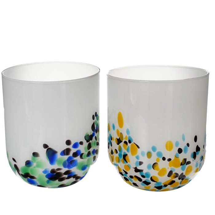 Wholesale Hand Blown Crystal Colored Dot