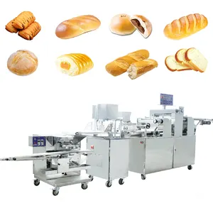 Máquina automática industrial para hacer baguette francesa, línea de producción de pan tostado