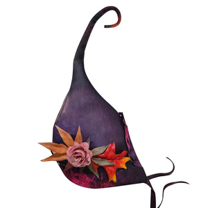 Sombrero de Bruja de Fieltro para Halloween, Gorro Original con Diseño de Cuadros de Colores, Estilo Europeo Americano, a la Moda - Product Image 3
