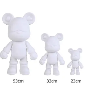 Manufacturer Kawaii Figure White Bear Sculpture Fashion Brick Fluid Bear With Painting