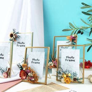 Marco de vidrio doble para marcos de fotos colgantes de flores prensadas foto flor prensada herbario decoración de pared flotador marco colgante - Product Image 6