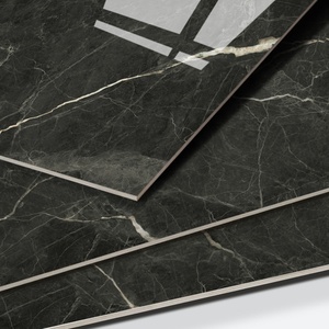 Carreaux de céramique italiens Carrelage de porcelaine murale noir brillant Panneau de télévision Dalle design Salle de bain extérieure Utilisation Carrelage de marbre italien - Product Image 4