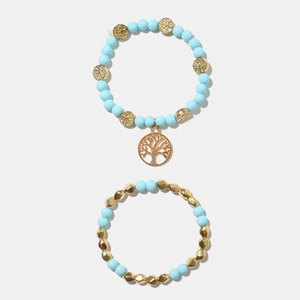 Nouveaux Bracelets Vintage 2026 en Acrylique Coloré avec Perles pour Femmes, Bracelets Pendentifs Arbre de Vie en Alliage - Product Image 2