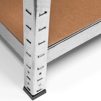 Étagère de stockage industrielle en acier inoxydable de garage d'entrepôt en métal à usage moyen à 4/5 niveaux