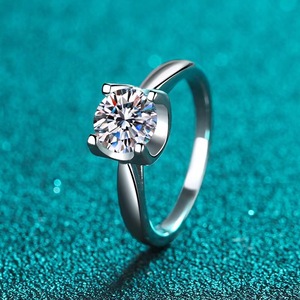 แหวนเพชรทรงกลม 18k 0.5 กะรัต 1 กะรัต เพชรเลี้ยงในห้องปฏิบัติการ เครื่องประดับชั้นดี ดีไซน์หัวกระทิงแบบคลาสสิก แหวนคู่รักสัญญารัก - Product Image 5