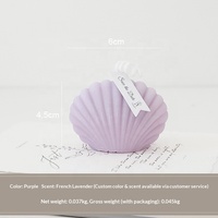 Bougie décorative en cire de soja en forme de coquillage, parfumée, pour cadeau et décoration intérieure