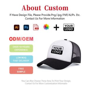 Custom Design Your Own Logo Baseball <b>Cap</b> Cotton 5 Panel Mesh <b>Snap</b> Back Men Bulk Trucker Hat - Product Image 2
