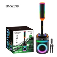 Enceinte portable sans fil intégrée avec LED RGB, système de subwoofer et son stéréo surround 3D pour fêtes