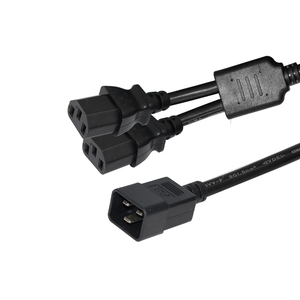 Conector de amplificador C13 <span class=keywords><strong>entrada</strong></span> 220V Pdu 30A 20A Iec 14Awg 2X 2 vías hembra Color negro Y C20 enchufe <span class=keywords><strong>Cable</strong></span> de alimentación divisor - Product Image 6