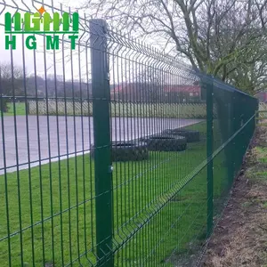 Easily Assembled High Quality PVC Coated Welded estate fence rigid fence 3d curved wire mesh fence