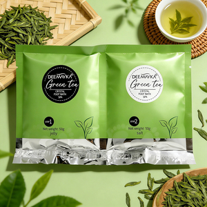 Bain de pieds en cristal au thé vert de marque privée nouveau design Spa Deluxe Spa Pédicure Bain de pieds Soak Jelly Pedi Kit - Product Image 1