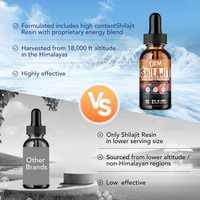 Shilajit liquide pur de l'Himalaya de l'usine Biocaro OEM, nature purifié, gouttes de shilajit avec acide fulvique pour adultes